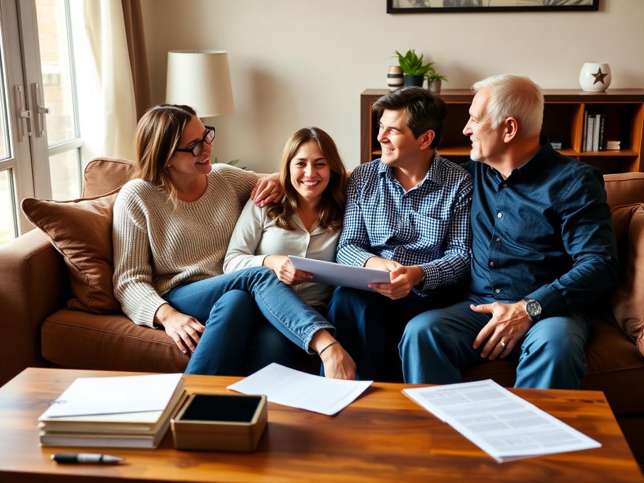 Friendly meeting between advisor and homeowners